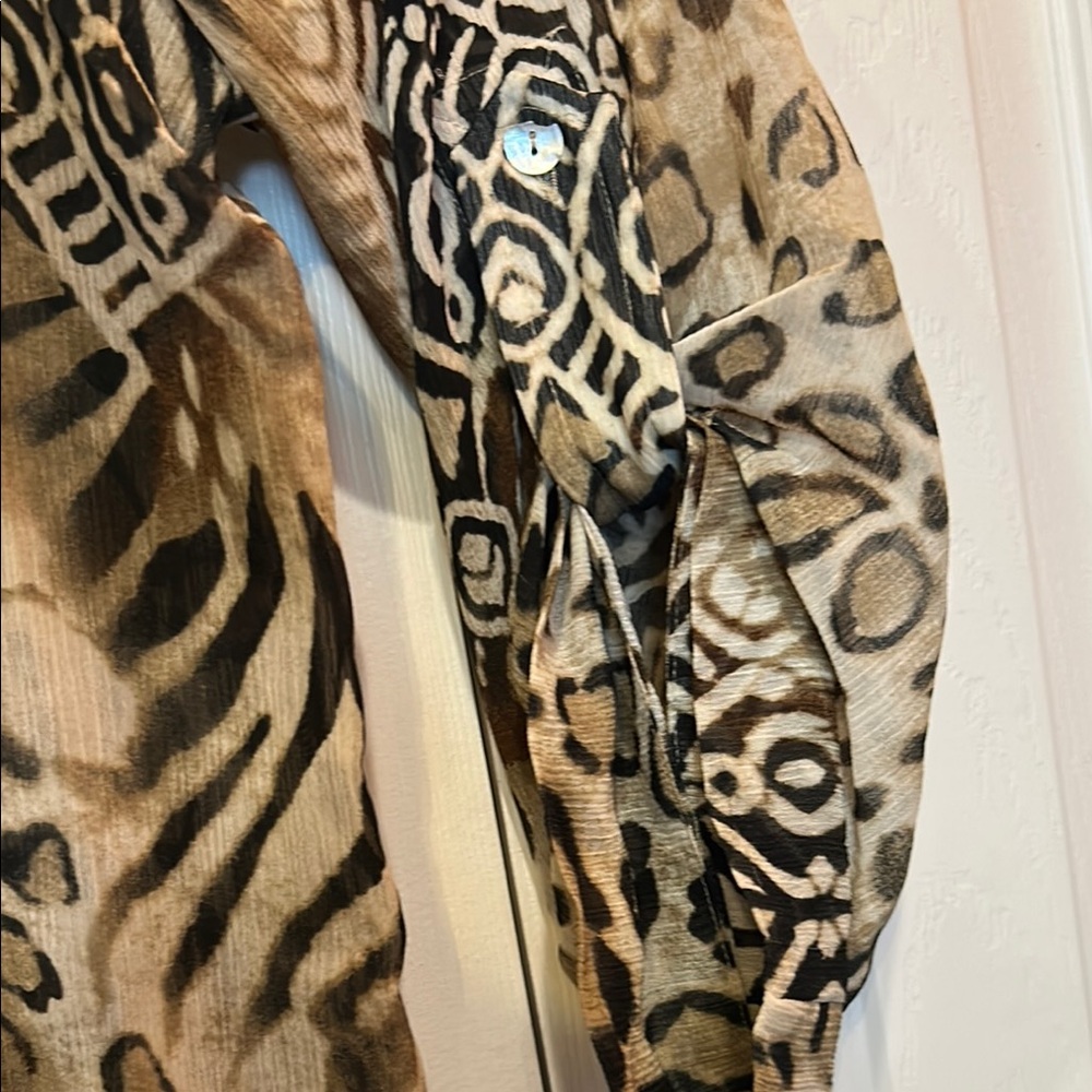 Retro Ruby Rd. Animal Print Blouse - Picture 3 of 4